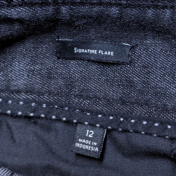 Talbots Signature Flare Charcoal Jeans, 12 - Picture 7 of 9